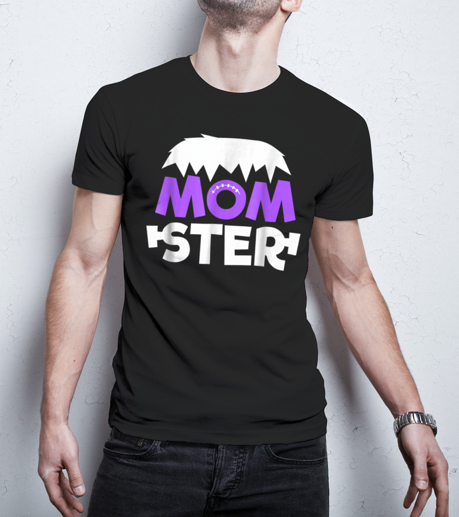 Momster Momster Funny Mom Frankenstein Hair And Stitches T-Shirt