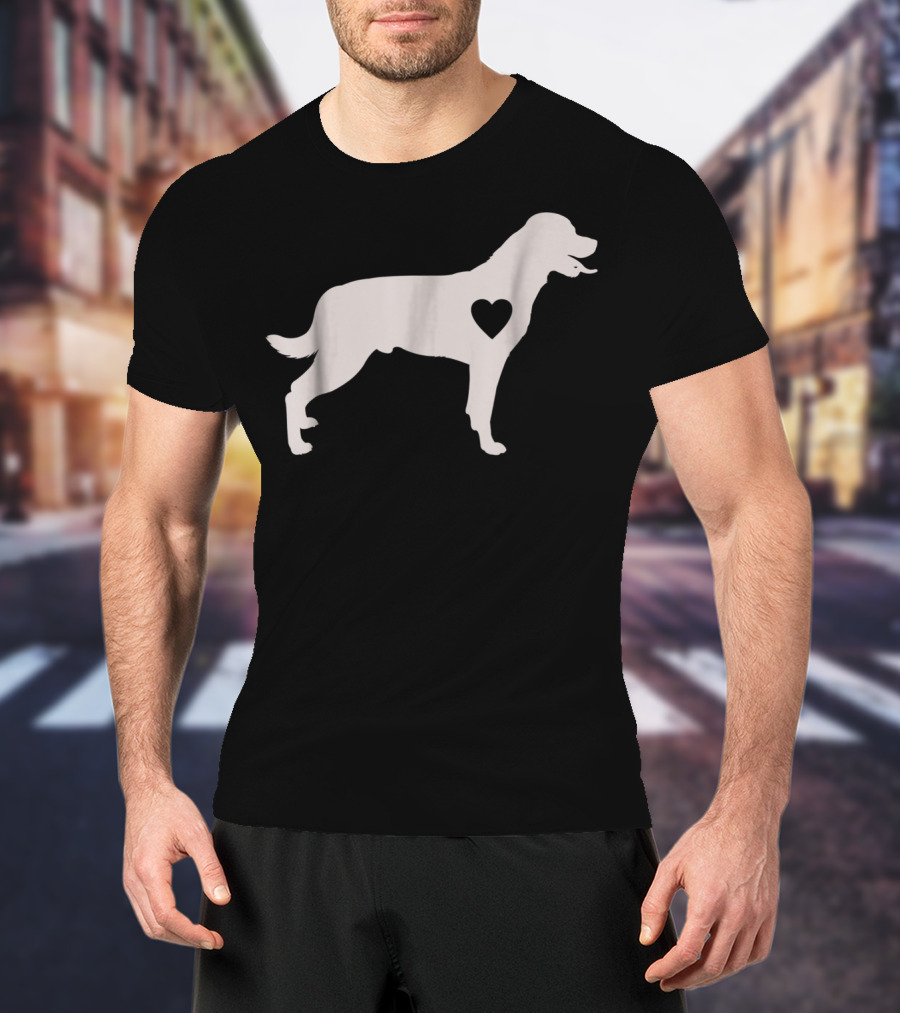 Rottweiler Heart Silhouette Dog Mom Love Idea Dog Mom92 T-Shirt