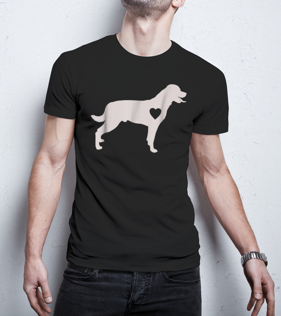 Rottweiler Heart Silhouette Dog Mom Love Idea Dog Mom92 T-Shirt