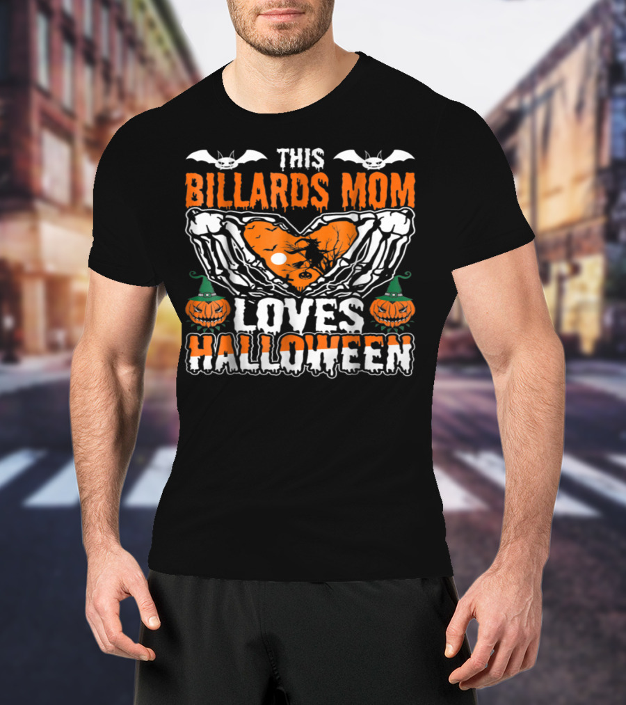 This Billards Mom Loves Halloween T-Shirt