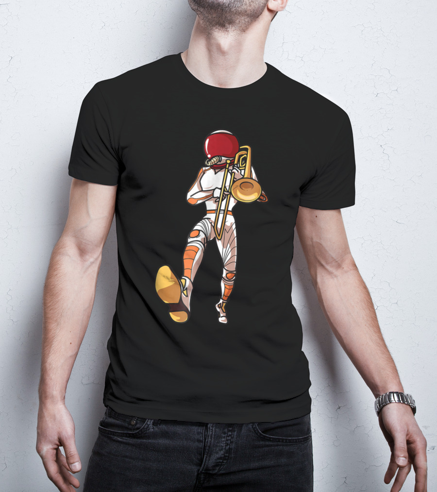 Trombone Mom Space Marching Band High School Mother T-Shirt