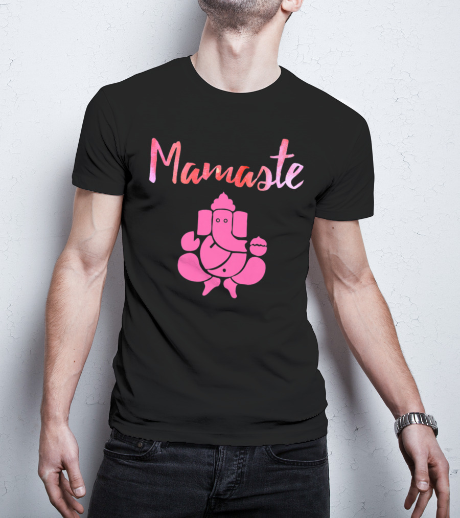 Mamaste Cute Mom Yoga Namaste Ganesh T-Shirt