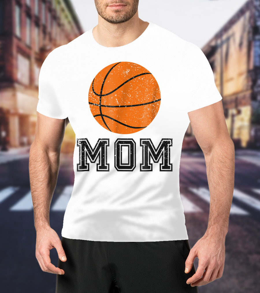 Basketball Mom Minimalist Ball MOM Mas88 T-Shirt