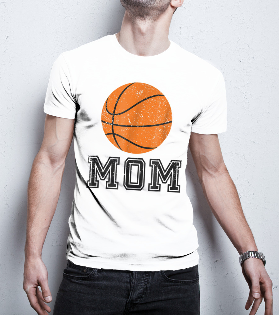 Basketball Mom Minimalist Ball MOM Mas88 T-Shirt