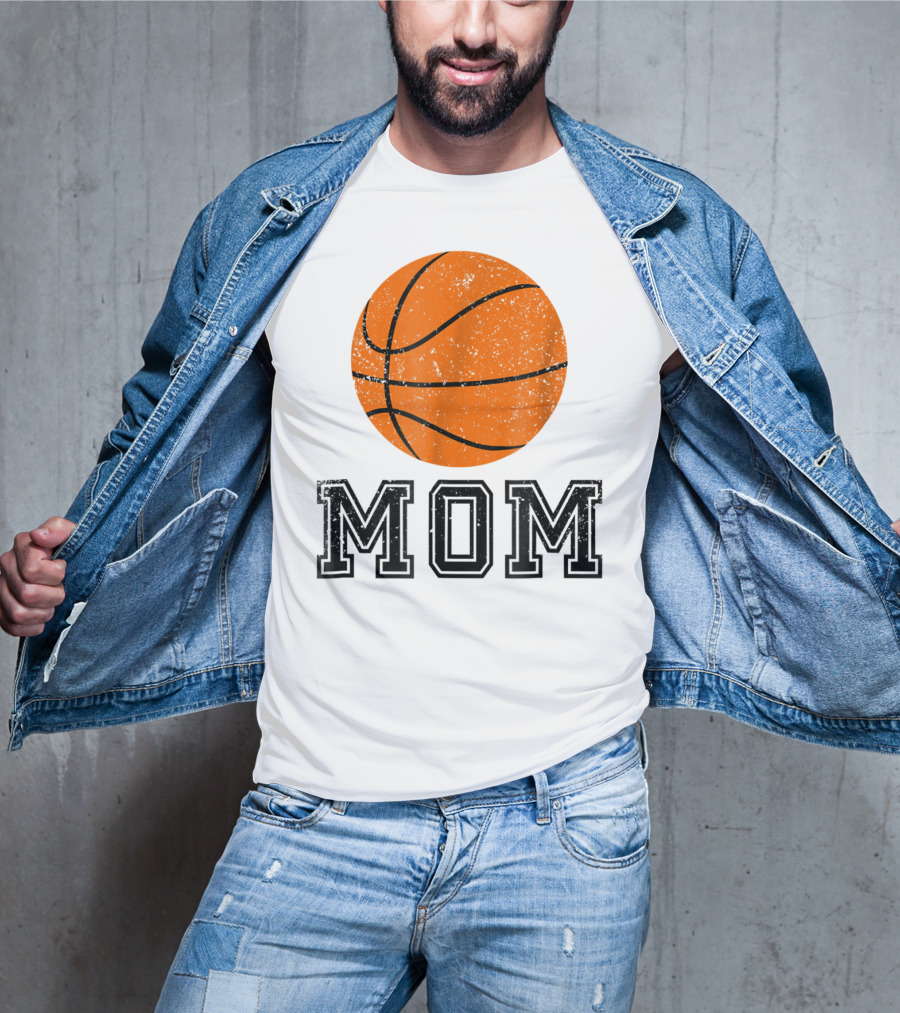 Basketball Mom Minimalist Ball MOM Mas88 T-Shirt
