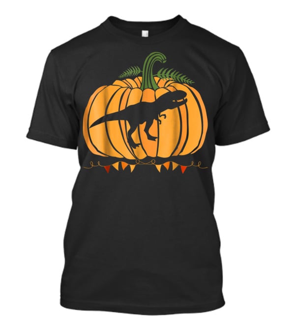Dinosaur Inside Pumpkin Halloween Dad Mom63 T-Shirt