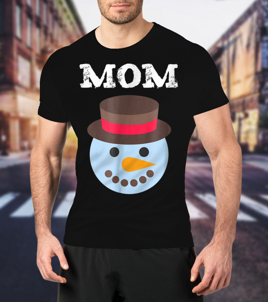 Mom Snowman Fun Family Christmas Matching PJ 30 T-Shirt