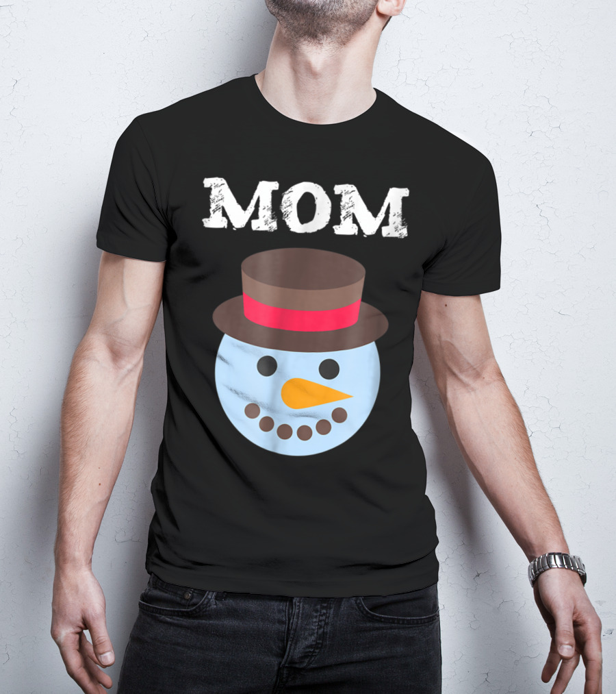 Mom Snowman Fun Family Christmas Matching PJ 30 T-Shirt