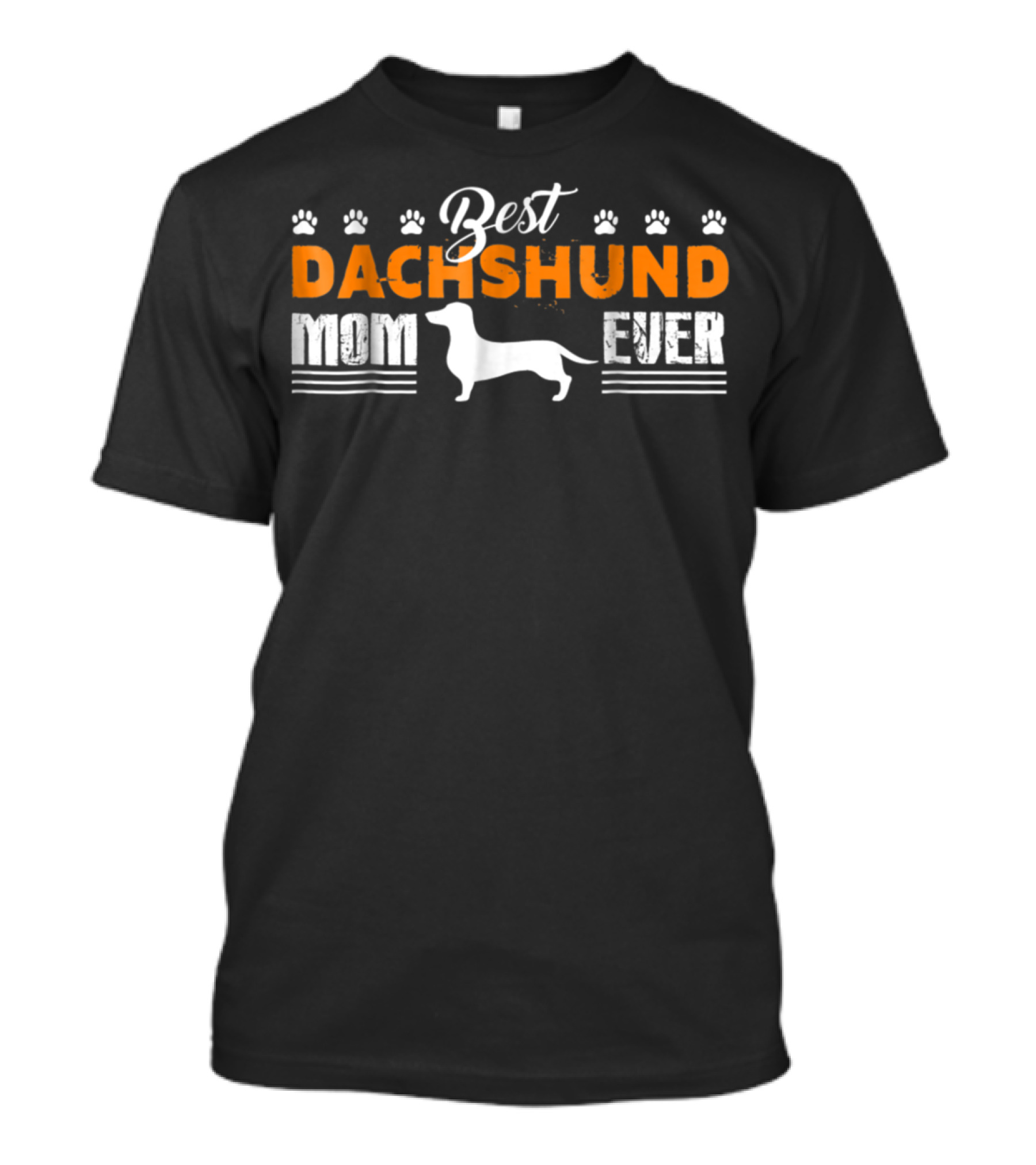 Best Dachshund Mom Ever Dog Paw Prints T-Shirt