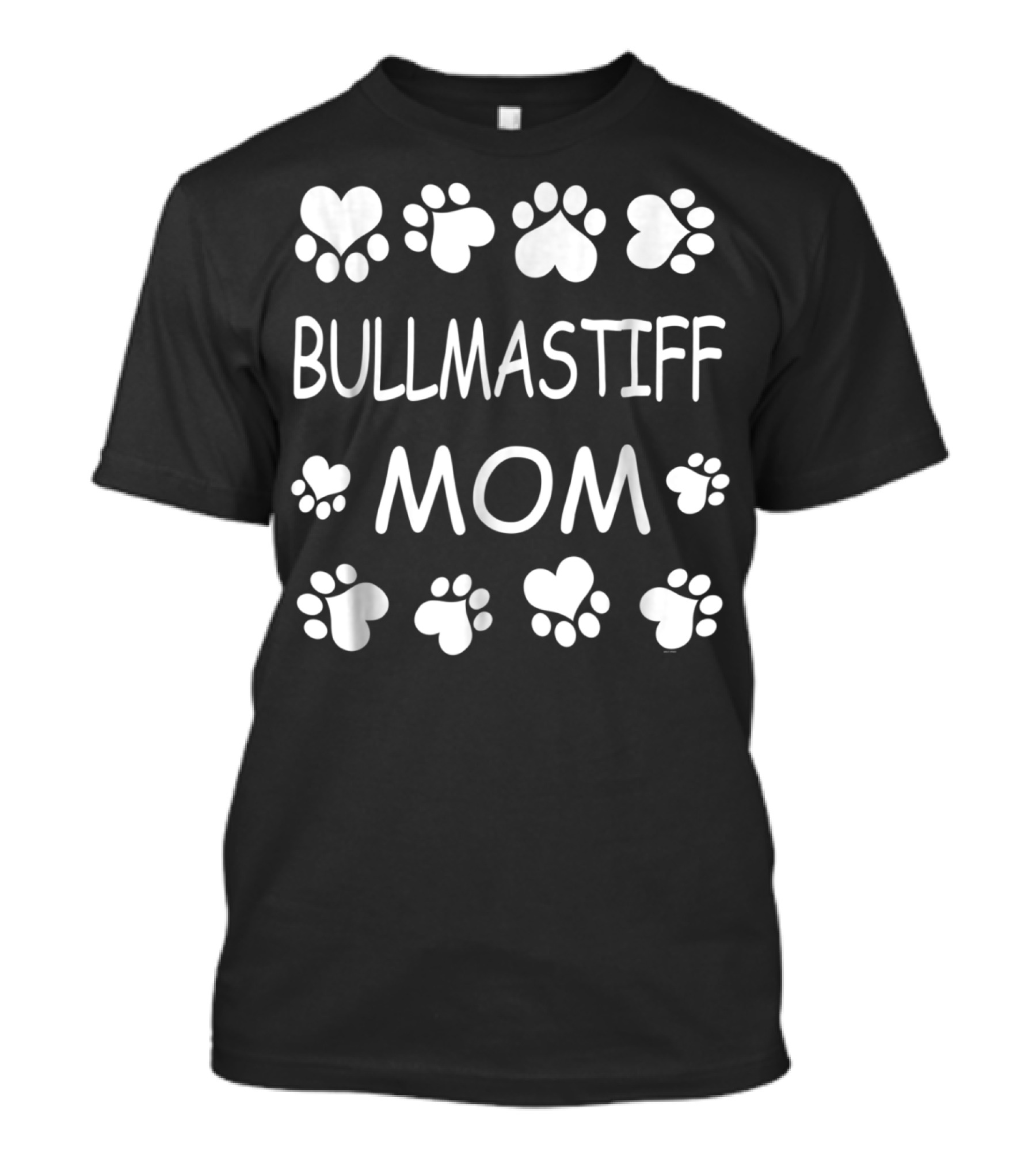 Bullmastiff Mom Paws Love Christmas Birthday T-Shirt
