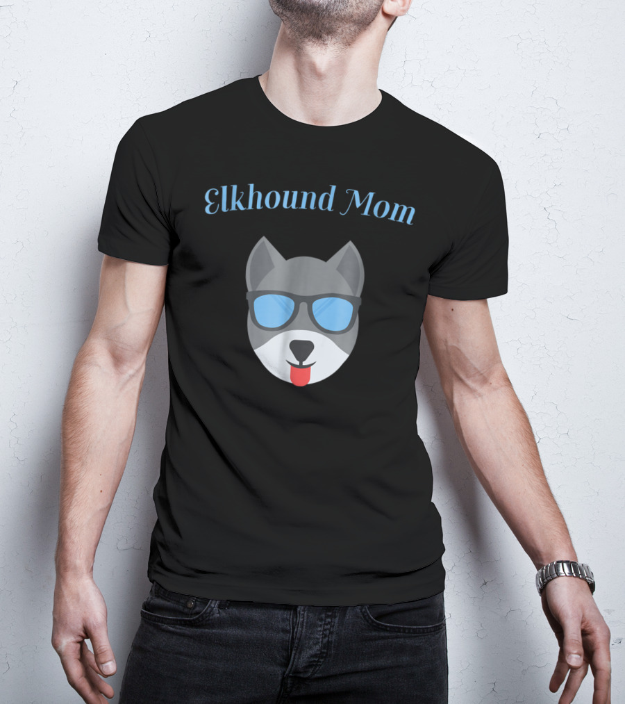 Elkhound Mom Cool Sunglasses Pup T-Shirt