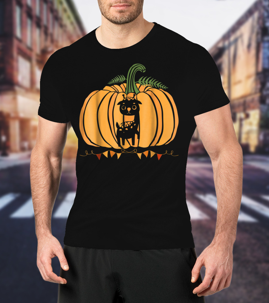 Cool Giraffe Halloween Pumpkin Dad Mom38 Festive Fun T-Shirt