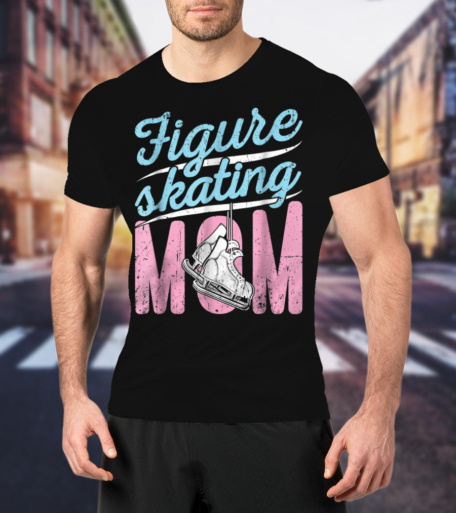 Figure Skating Mom With Ice Skates T-Shirt