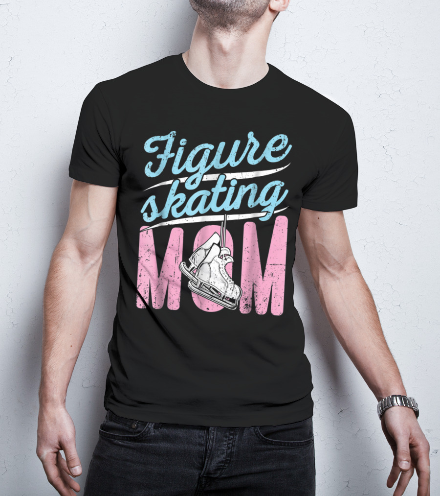 Figure Skating Mom With Ice Skates T-Shirt