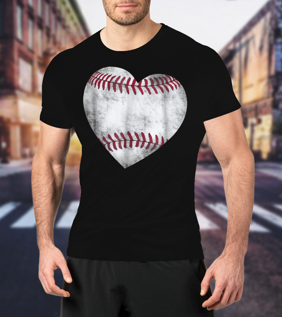 Baseball Heart Baseball And Family81 Vintage Stitching T-Shirt