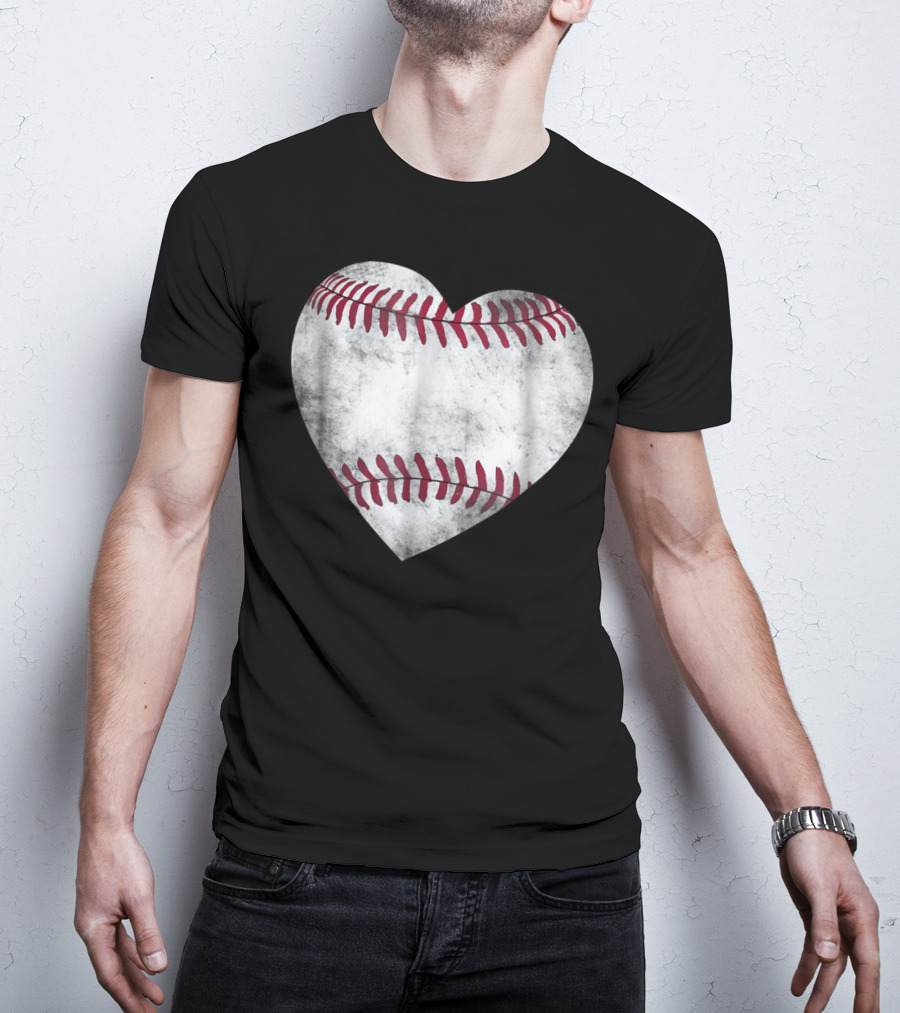 Baseball Heart Baseball And Family81 Vintage Stitching T-Shirt