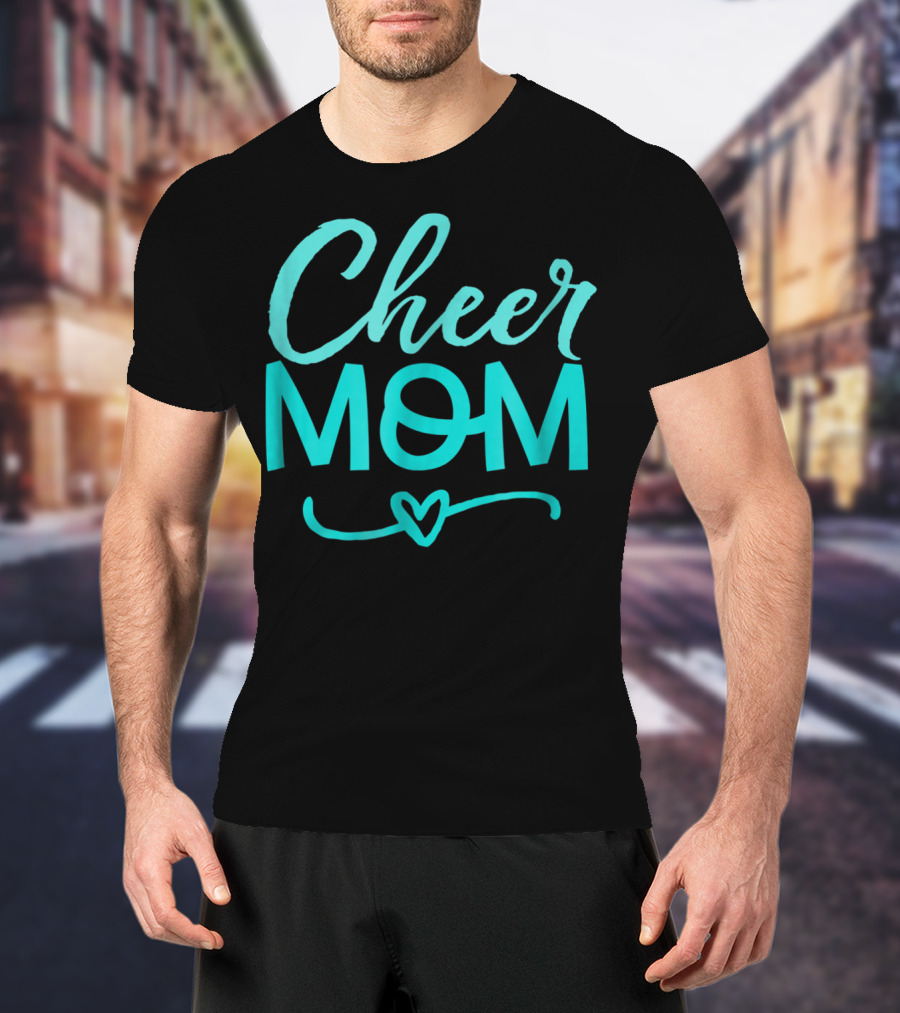Cheer Mom Heart Symbol For All Moms Around The World T-Shirt