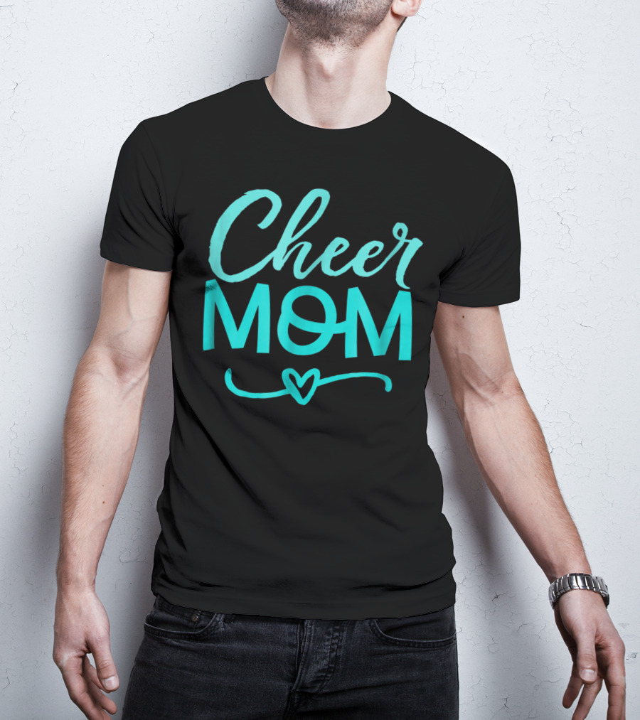 Cheer Mom Heart Symbol For All Moms Around The World T-Shirt