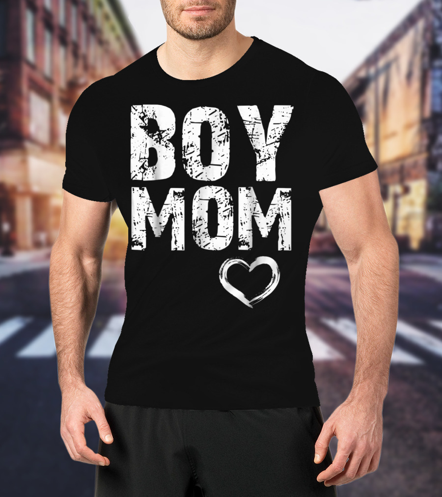 Boy Mom Heart Iconic T-Shirt