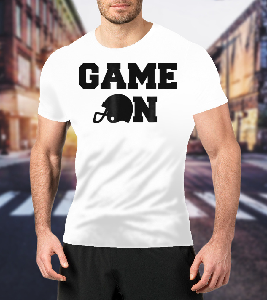 Game On Football Helmet Cute Football T-Shirt