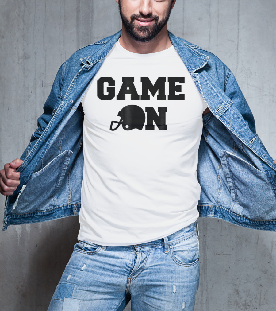 Game On Football Helmet Cute Football T-Shirt
