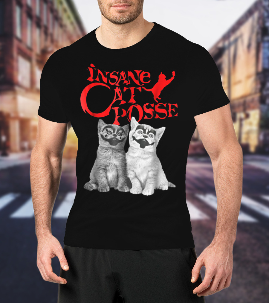 Insane Cat Posse Halloween Funny Clowns Mom Lover T-Shirt