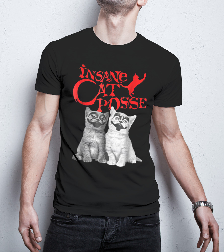 Insane Cat Posse Halloween Funny Clowns Mom Lover T-Shirt