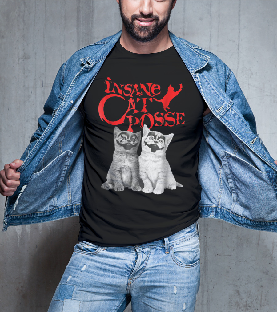 Insane Cat Posse Halloween Funny Clowns Mom Lover T-Shirt