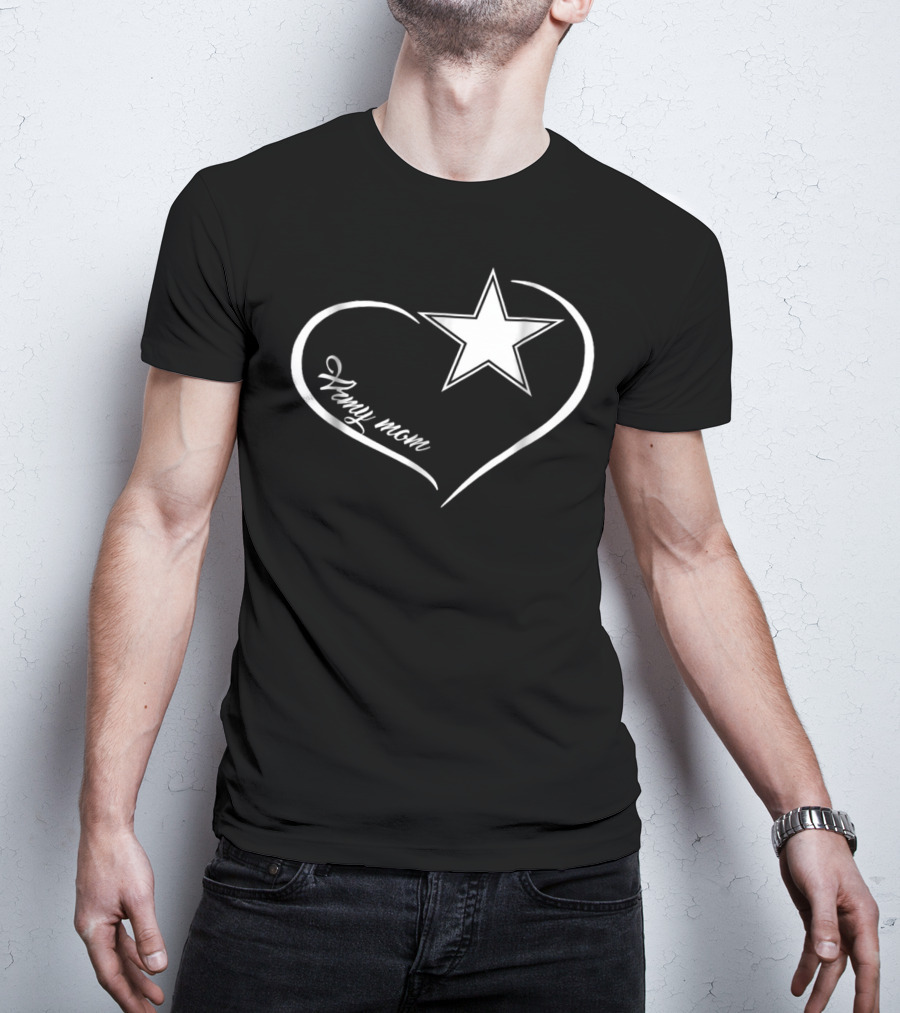 Army Mom Heart Star T-Shirt