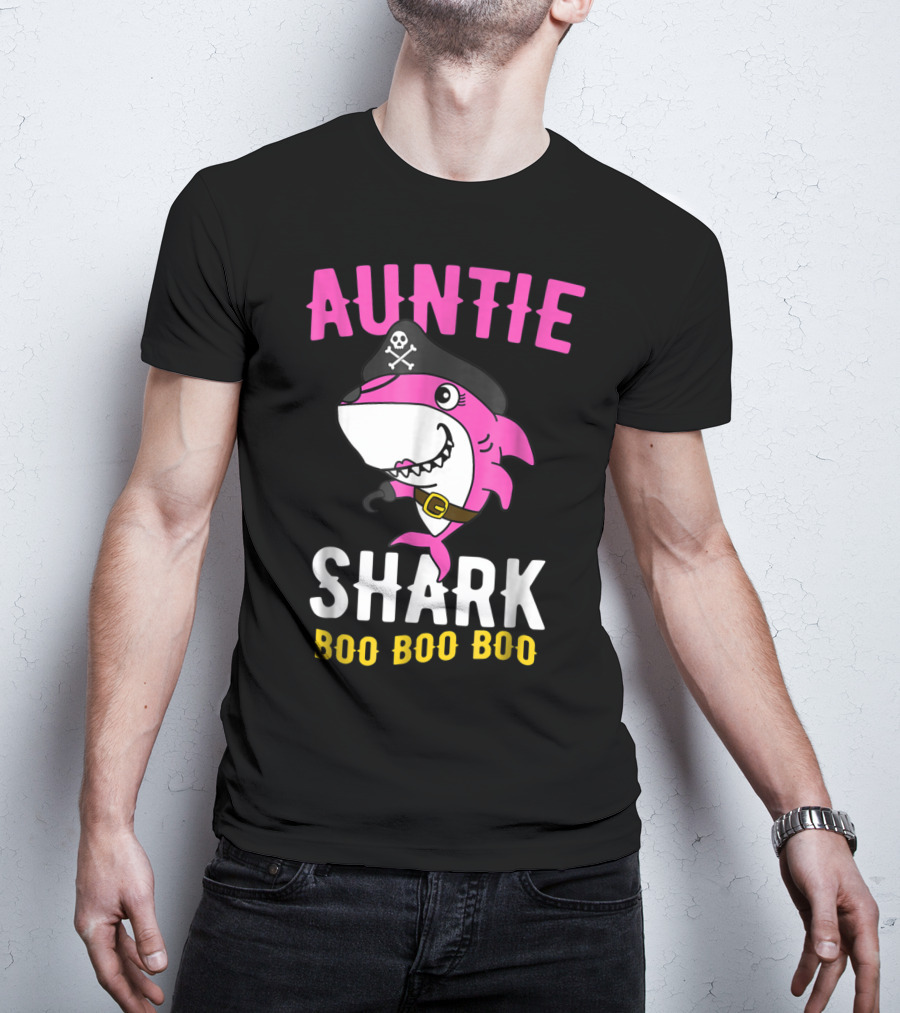 Auntie Pirate Shark Boo Boo Boo T-Shirt