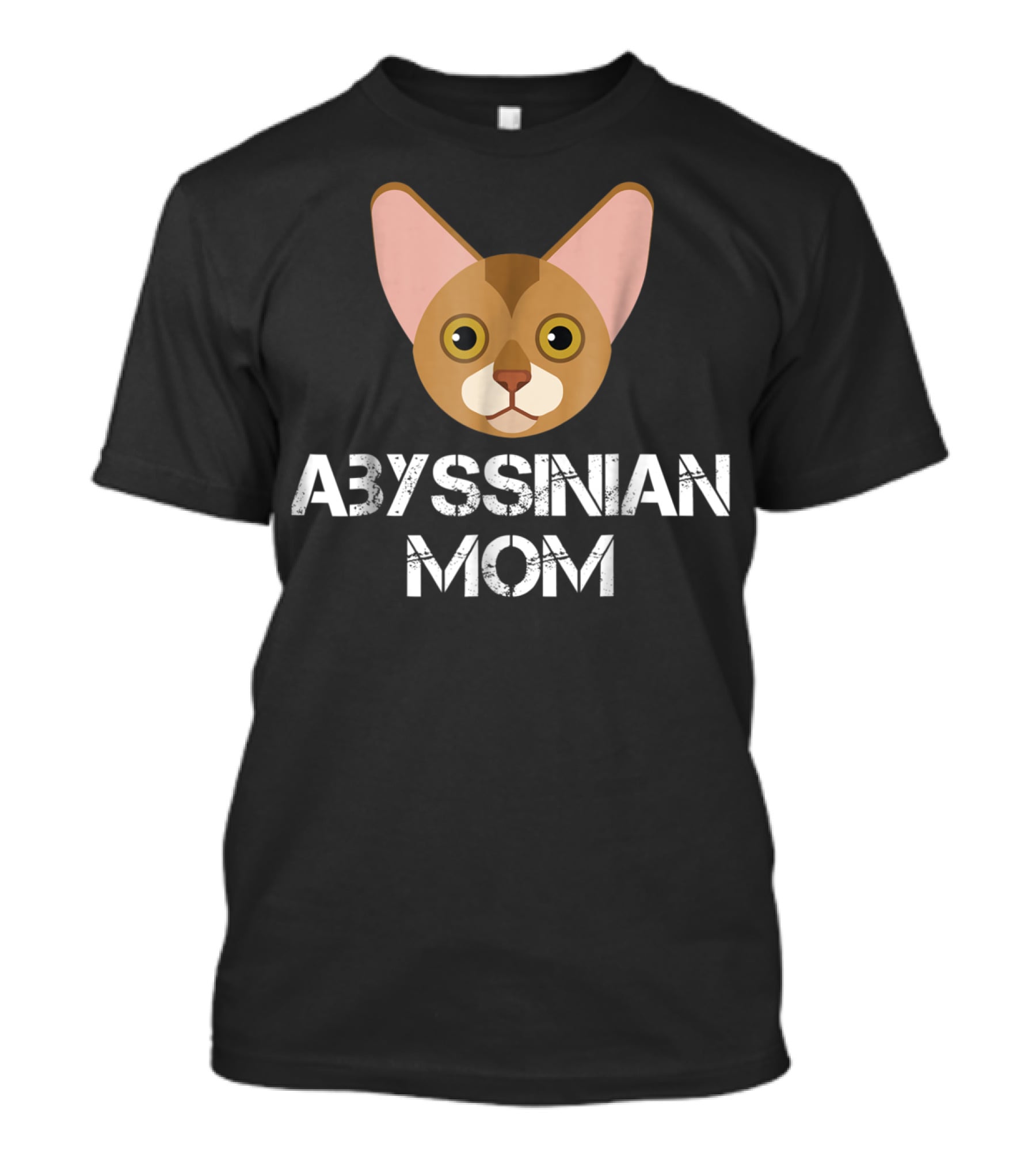 Abyssinian Mom Cat Face T-Shirt