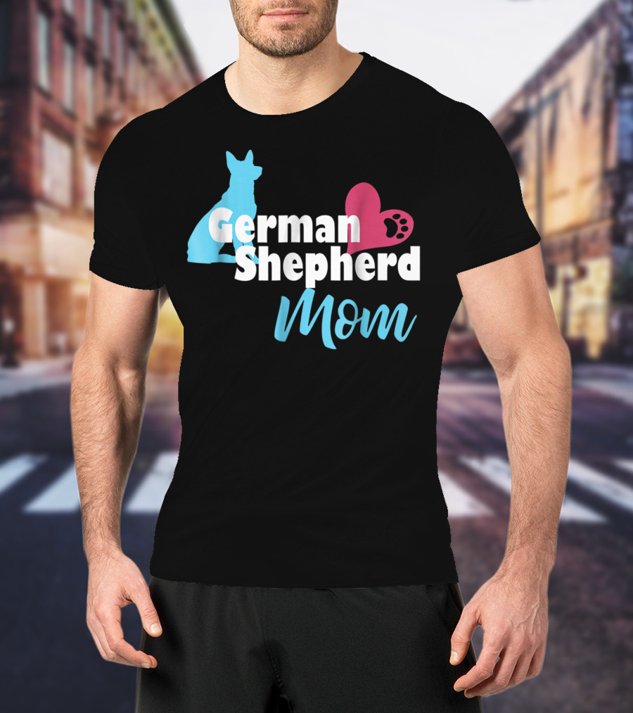 German Shepherd Mom Heart Paw T-Shirt