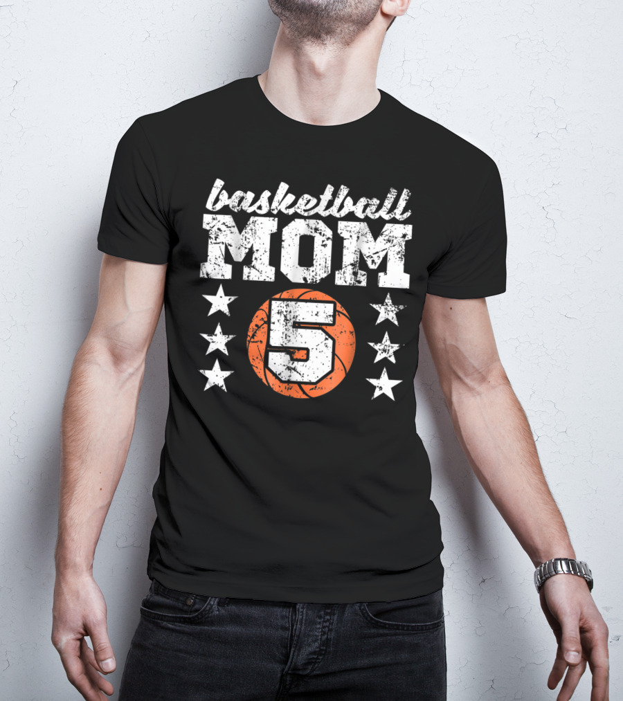 Basketball Mom 5 Stars T-Shirt