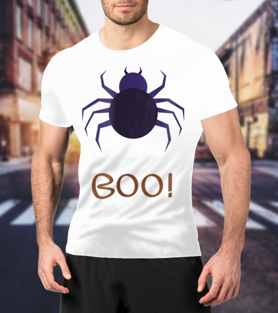 BOO Halloween Spider Design For Mom Sister Boyfriend Girl T-Shirt