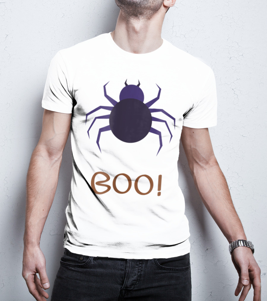 BOO Halloween Spider Design For Mom Sister Boyfriend Girl T-Shirt