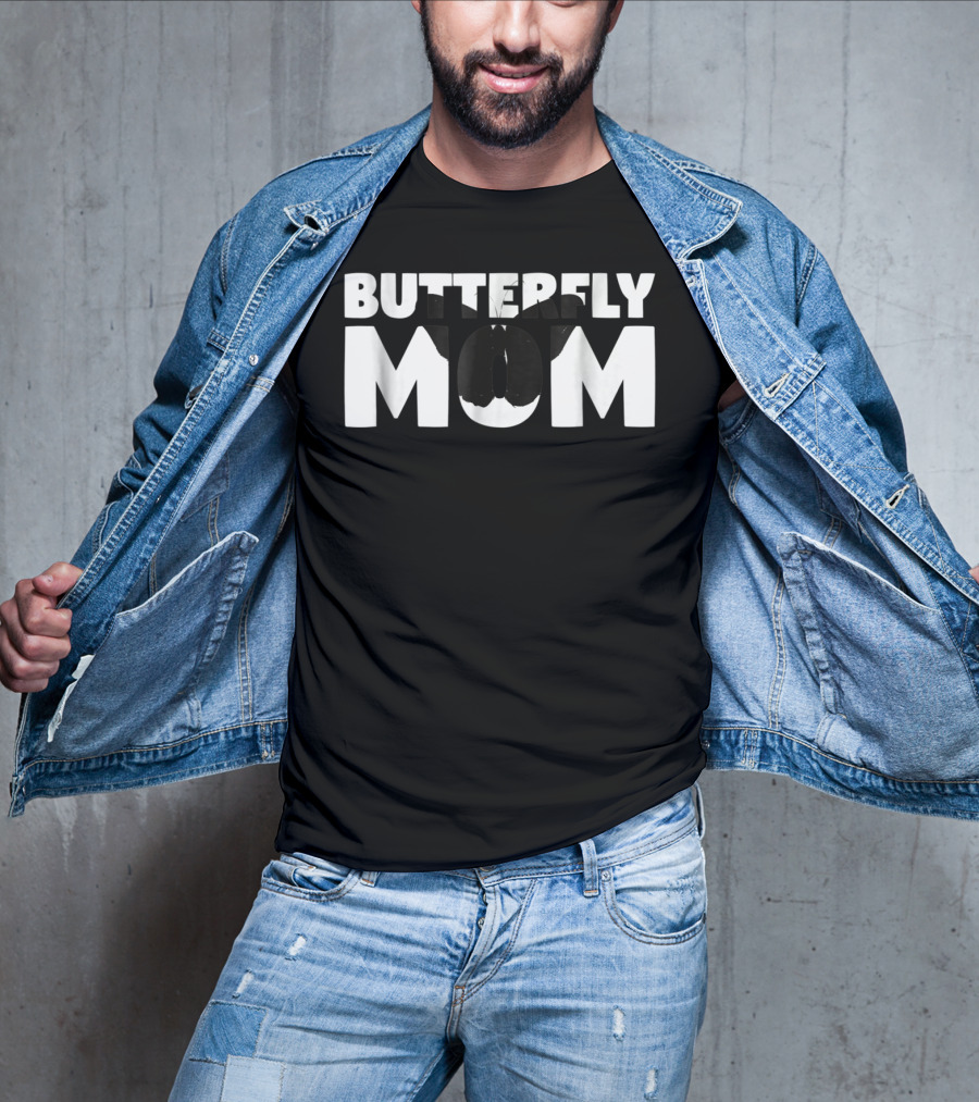 Butterfly Mom Butterfly Lover Animal For Mother Butterfly Typography T-Shirt