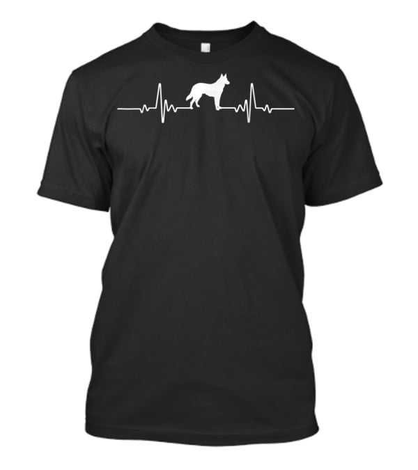 Blue Heeler Heartbeat Line Dog T-Shirt