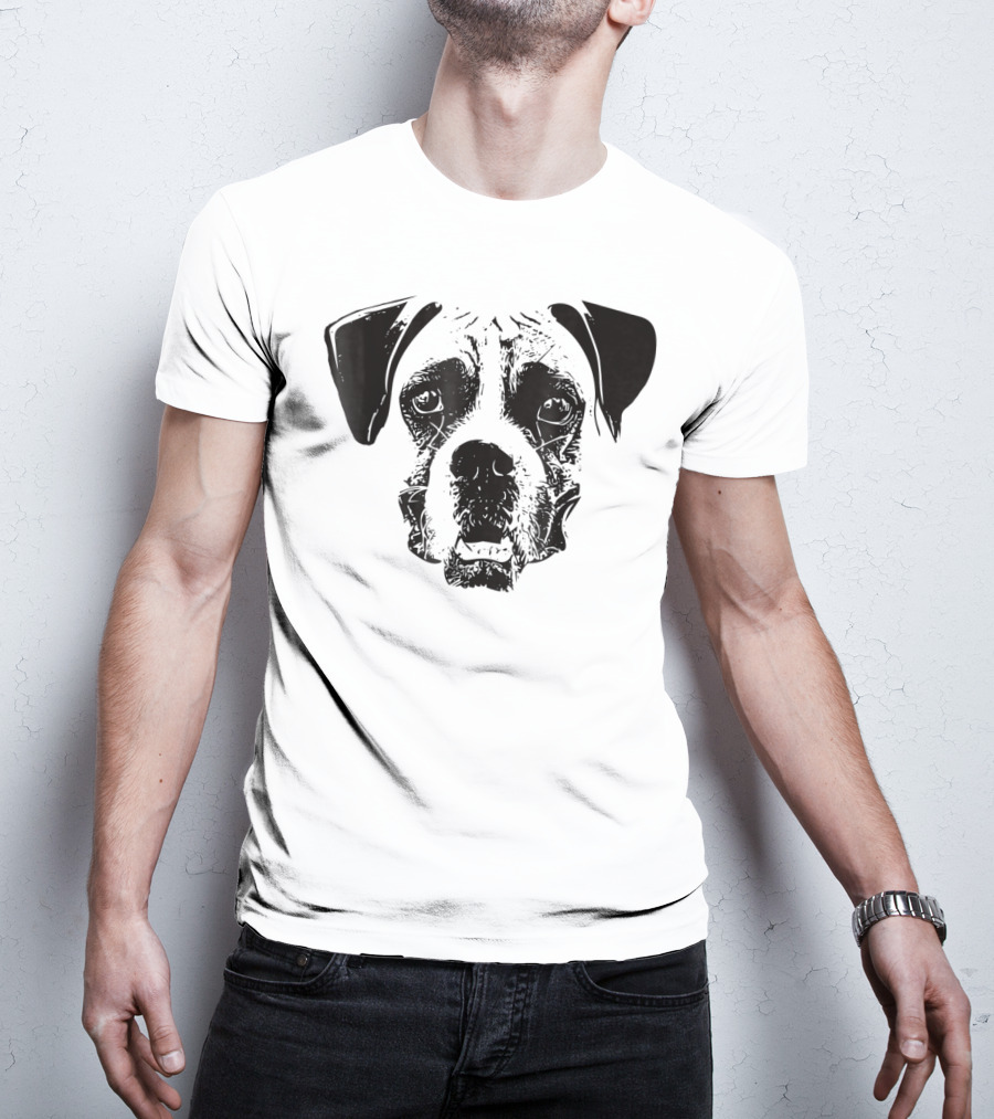 Boxer Dog Face Dog Mom Or Dad Boxer Dog Face T-Shirt