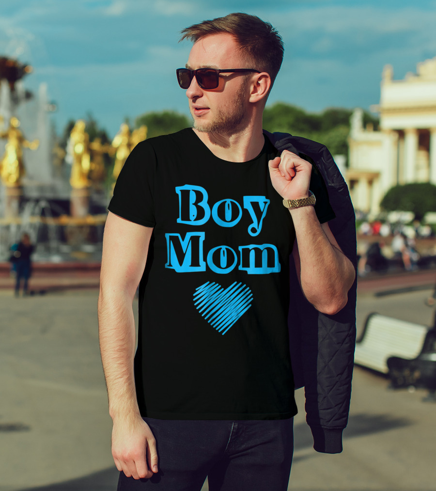 Boy Mom Heart Perfect New Mom Of Boys T-Shirt