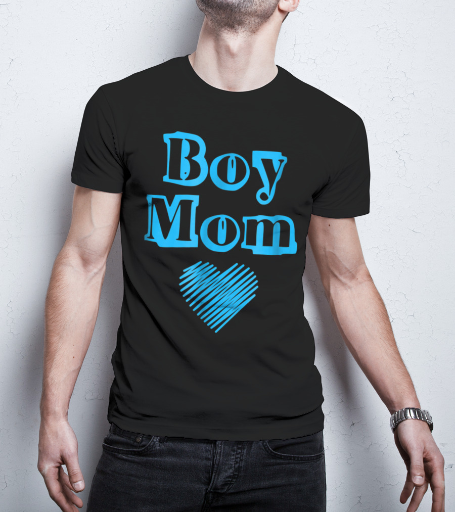 Boy Mom Heart Perfect New Mom Of Boys T-Shirt