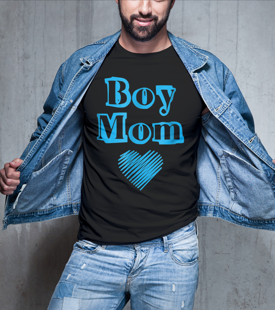 Boy Mom Heart Perfect New Mom Of Boys T-Shirt