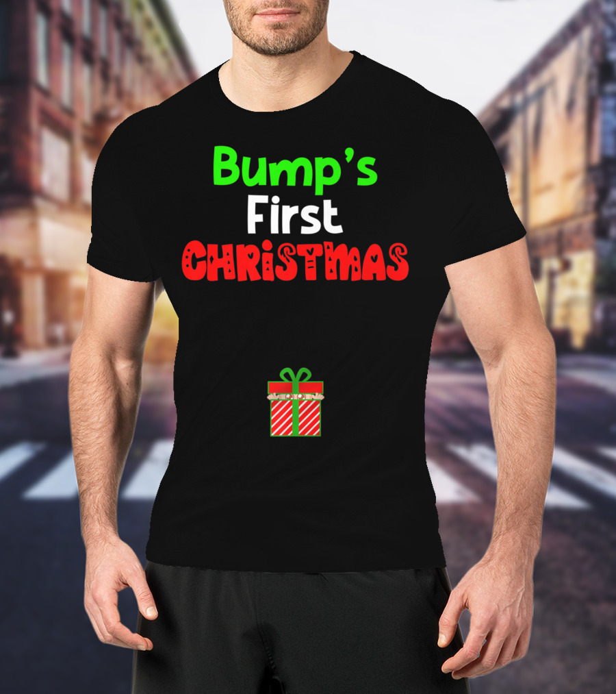 Bump's First Christmas Pregnant Expecting Gift T-Shirt