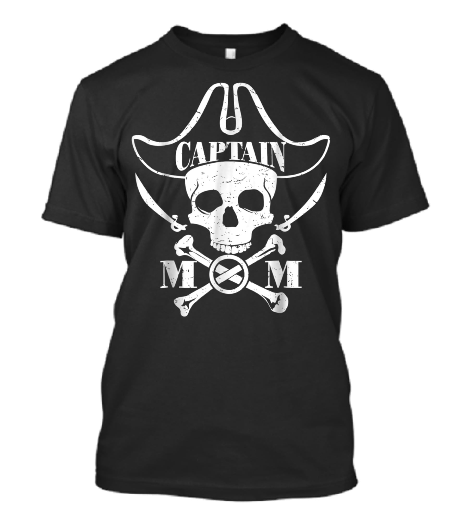 Captain Mom Skull Crossbones Pirate Halloween T-Shirt