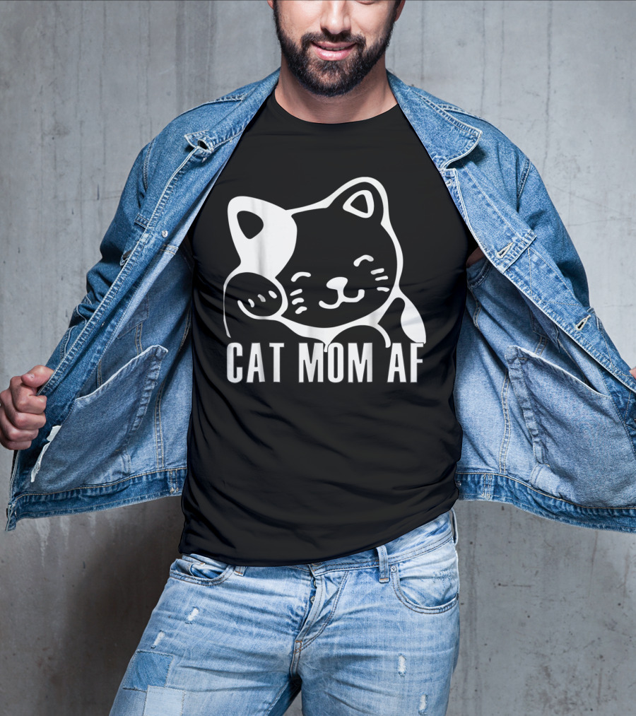 Cat Mom AF Clothing43 Playful Cat T-Shirt