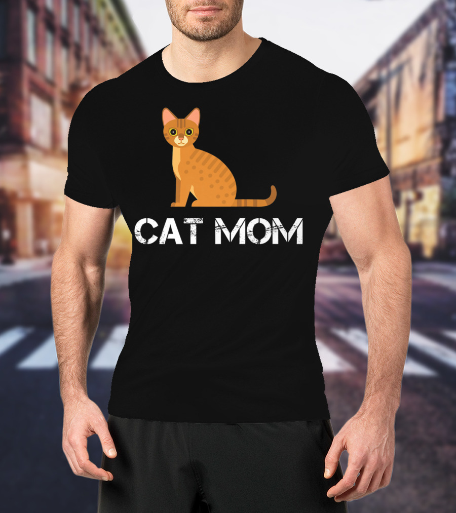 Cat Mom Cat Owner Cartoon Cat T-Shirt