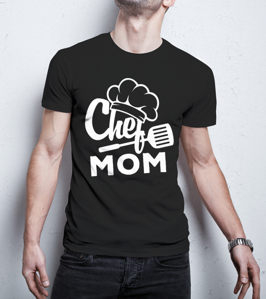 Chef Mom Cooking Hat And Spatula T-Shirt