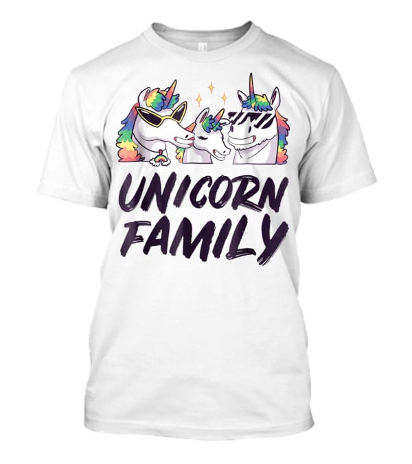 Cool Unicorn Family Colorful Son Daughter T-Shirt