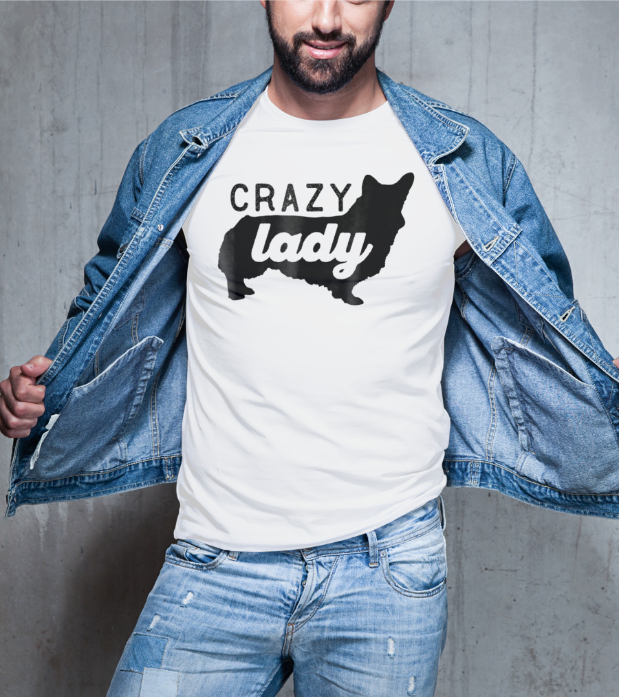 Crazy Corgi Lady Dog Mom Mama Corgi Lover T-Shirt