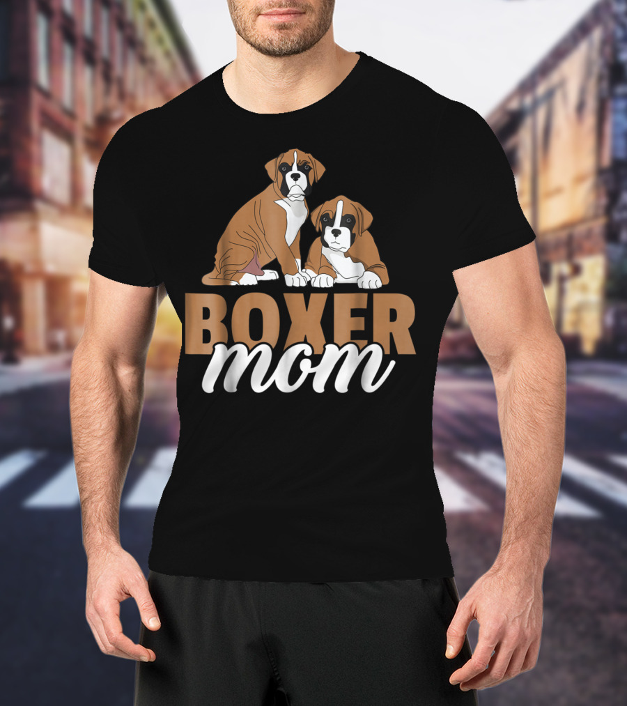 Boxer Dog Lovers Cute Boxer Mom T-Shirt