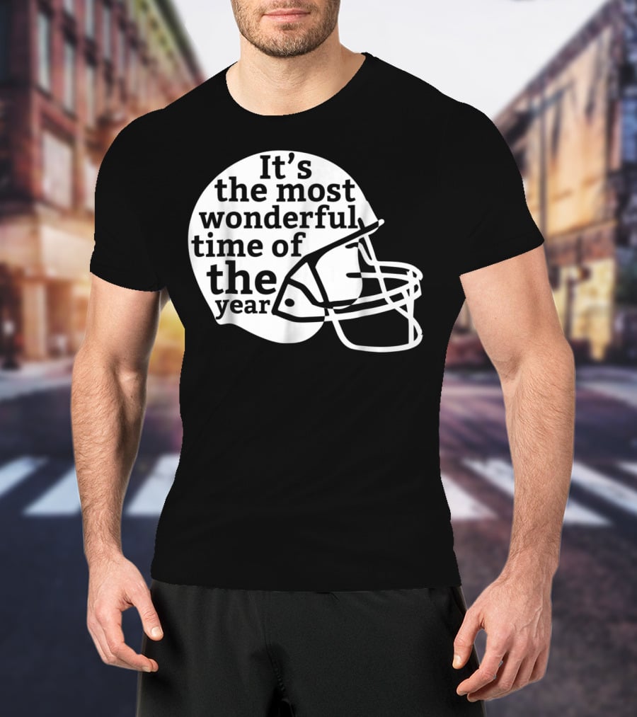 It's The Most Wonderful Time Of The Year Football Helmet T-Shirt